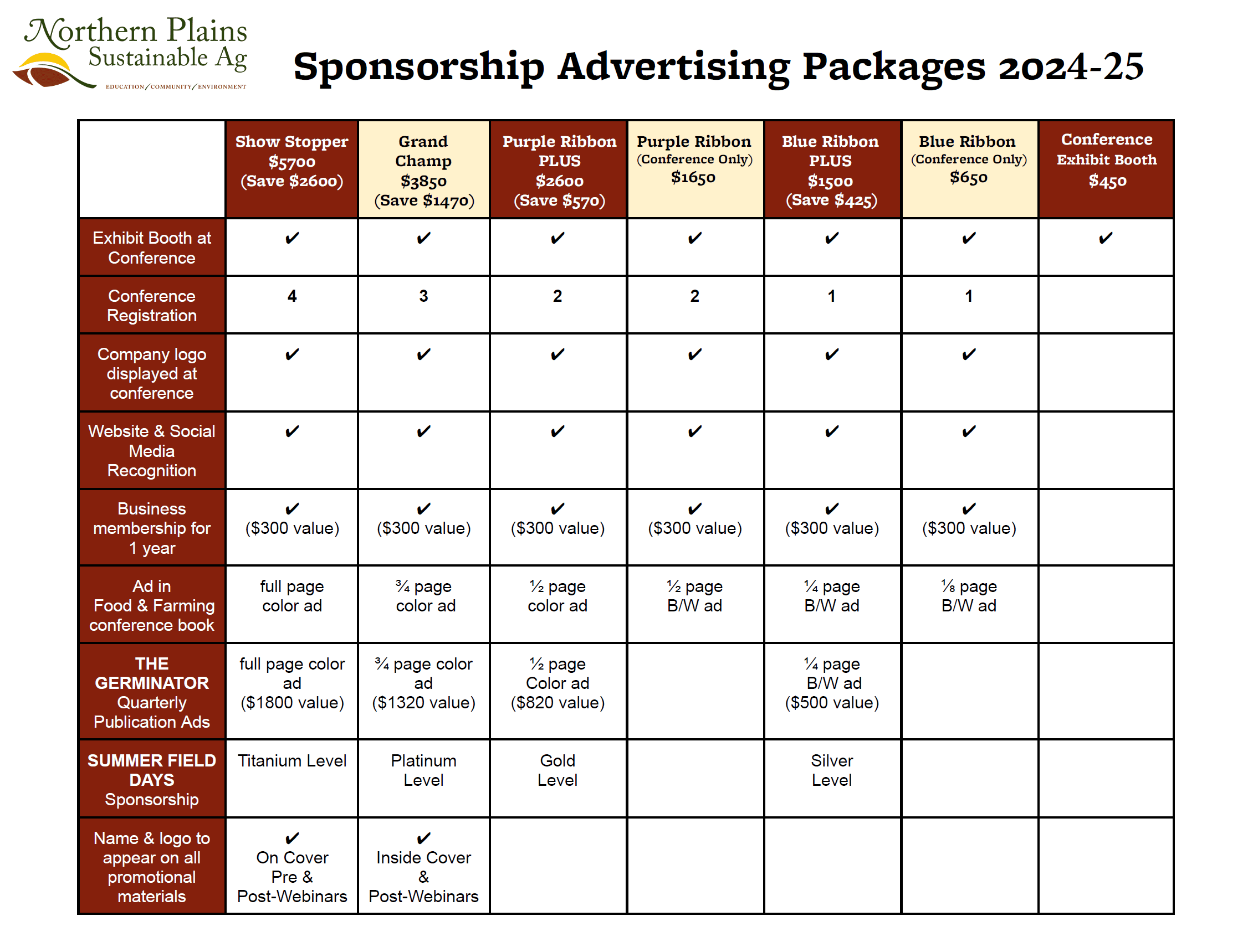 NPSAS Conference Sponsorship Opportunities 2025