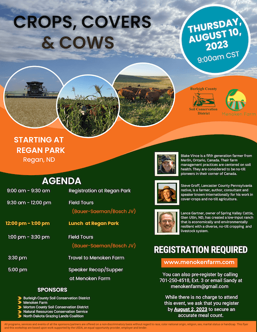 Crops, Covers, and Cows Menoken Farm Field Day Event