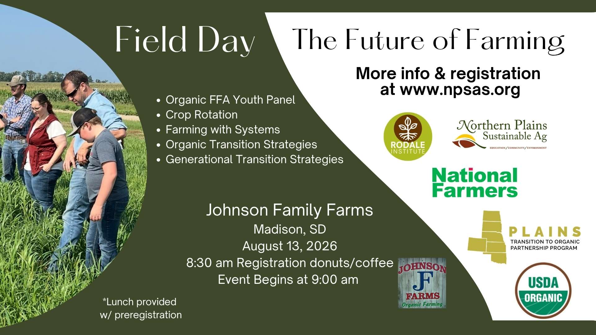 Johnson Family Farm 2026 NPSAS Field Day Madison SD The Future of Agriculture