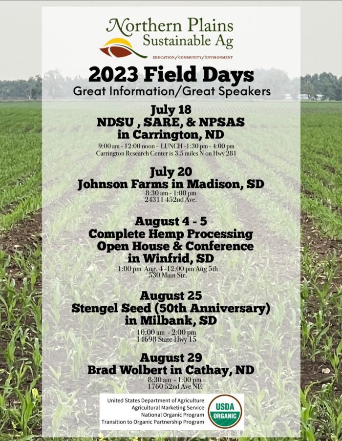 2023 Field Day Events Northern Plains Sustainable Ag Society