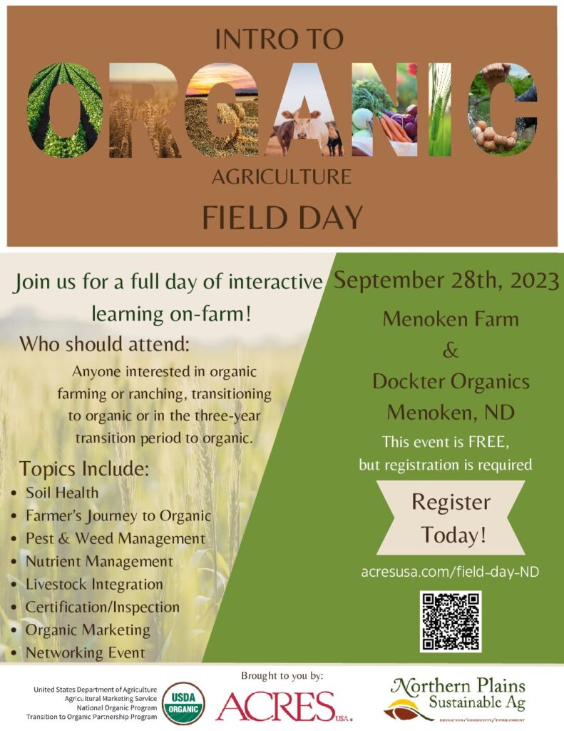 Field Day Organic Transition in Menoken, MN
