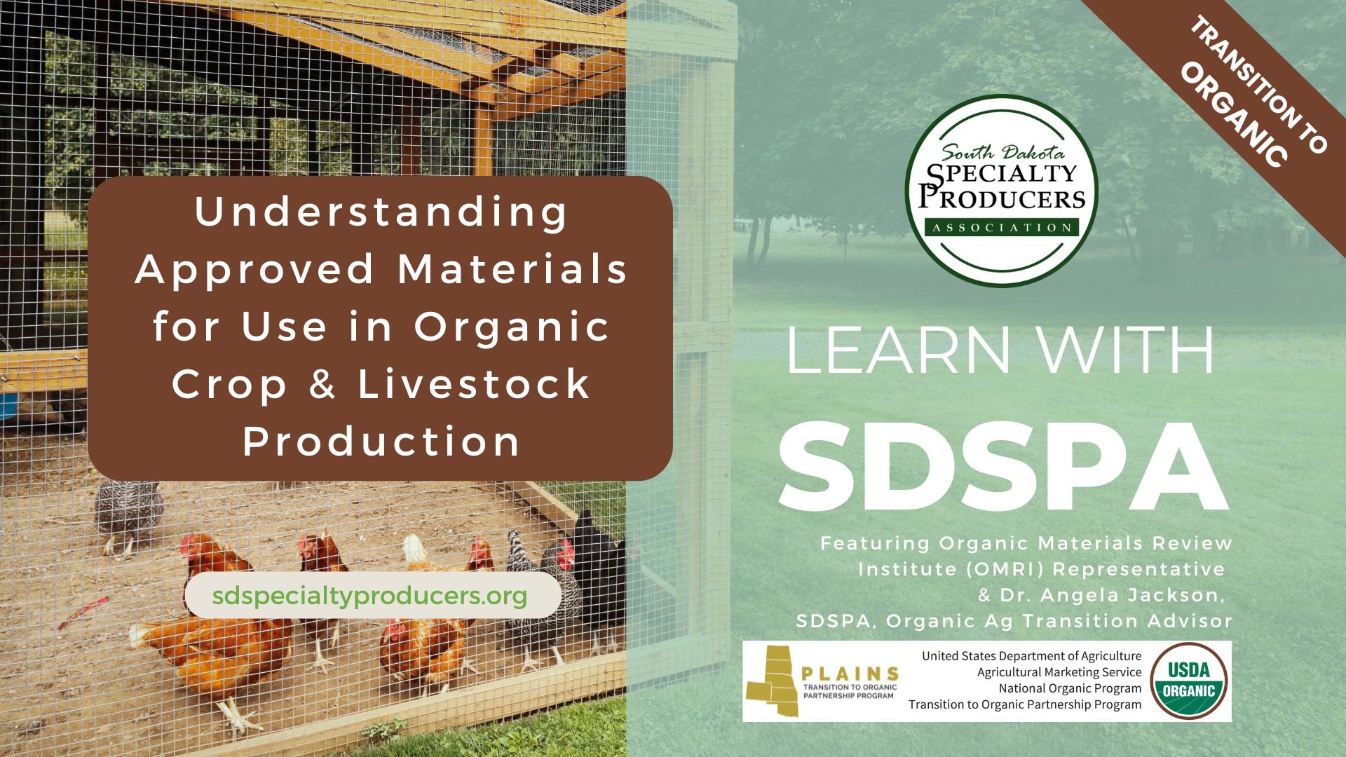 Webinar Understanding approved materials in organic crop and livestock production